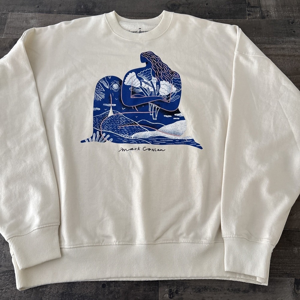Desert Dreamer X Mark Conlan art pullover Sweatshirt One size cream